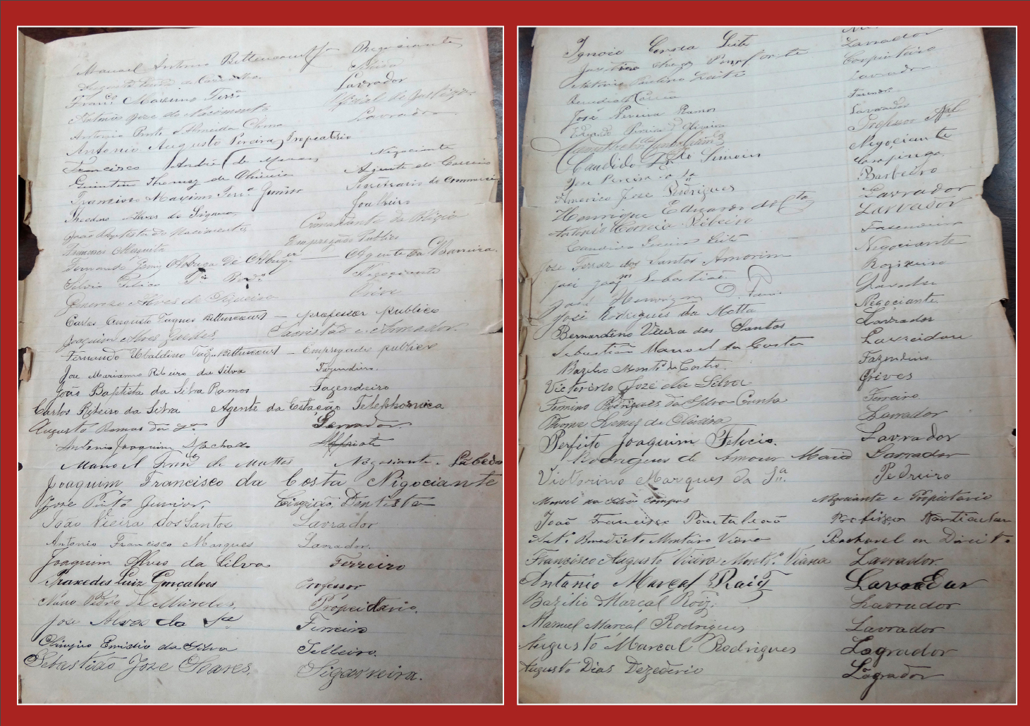 Páginas 03 e 04 do abaixo assinado de 20 de setembro de 1884, que pedia a vinda de um padre para a Paróquia de São Miguel, na Vila Vieira do Piquete.