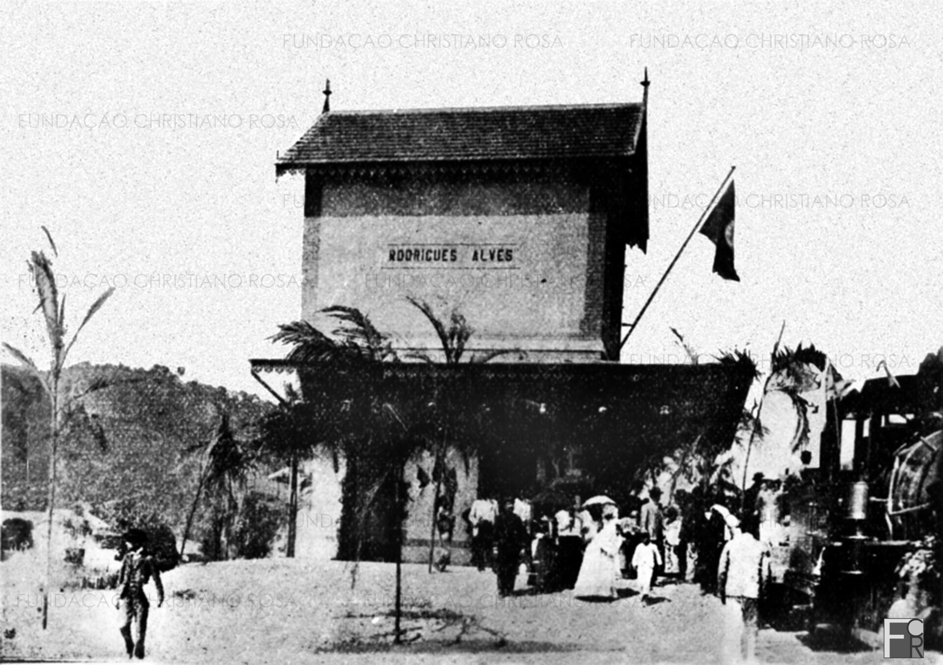 Inauguração da Estação Ferroviária Rodrigues Alves, em Piquete, SP, em 15 de setembro de 1906.