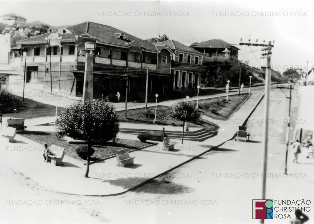 Praça da Bandeira em foto da década de 1960.