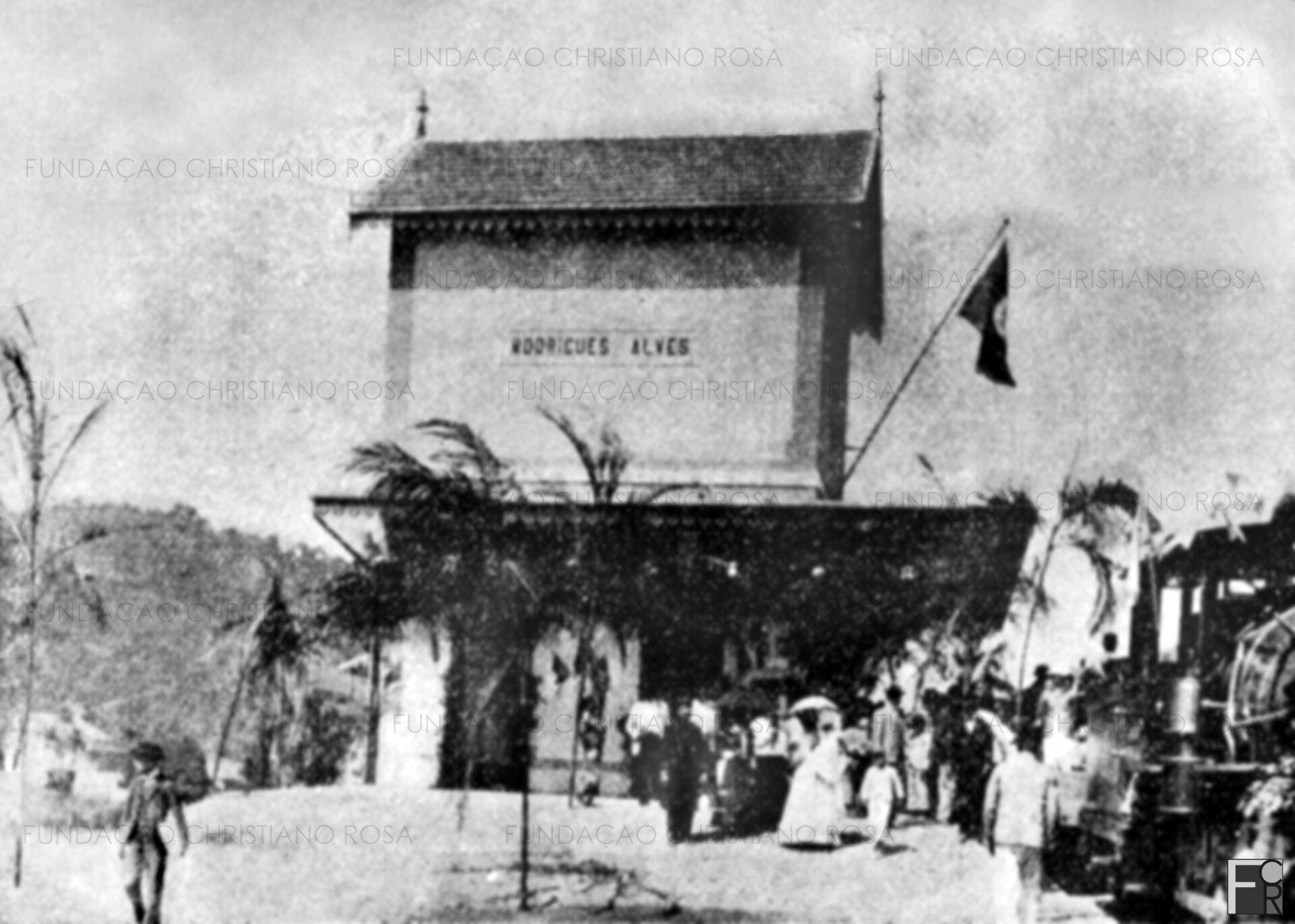 Inauguração da Estação Ferroviária Rodrigues Alves, em Piquete, SP, em 15 de Setembro de 1906.