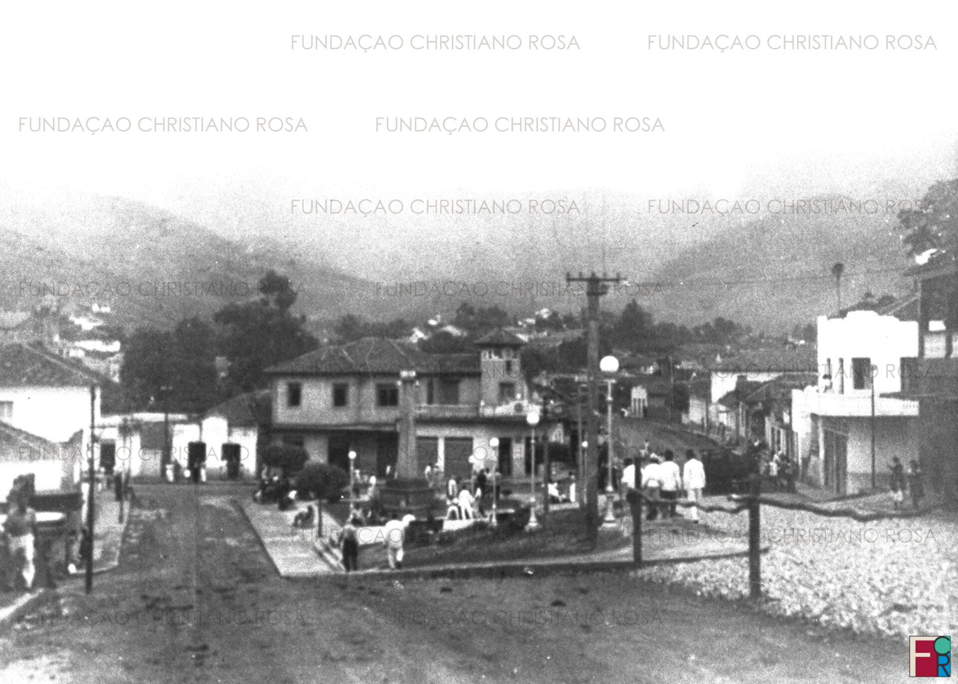 Vista da Praça da Bandeira no início da década de 1960.