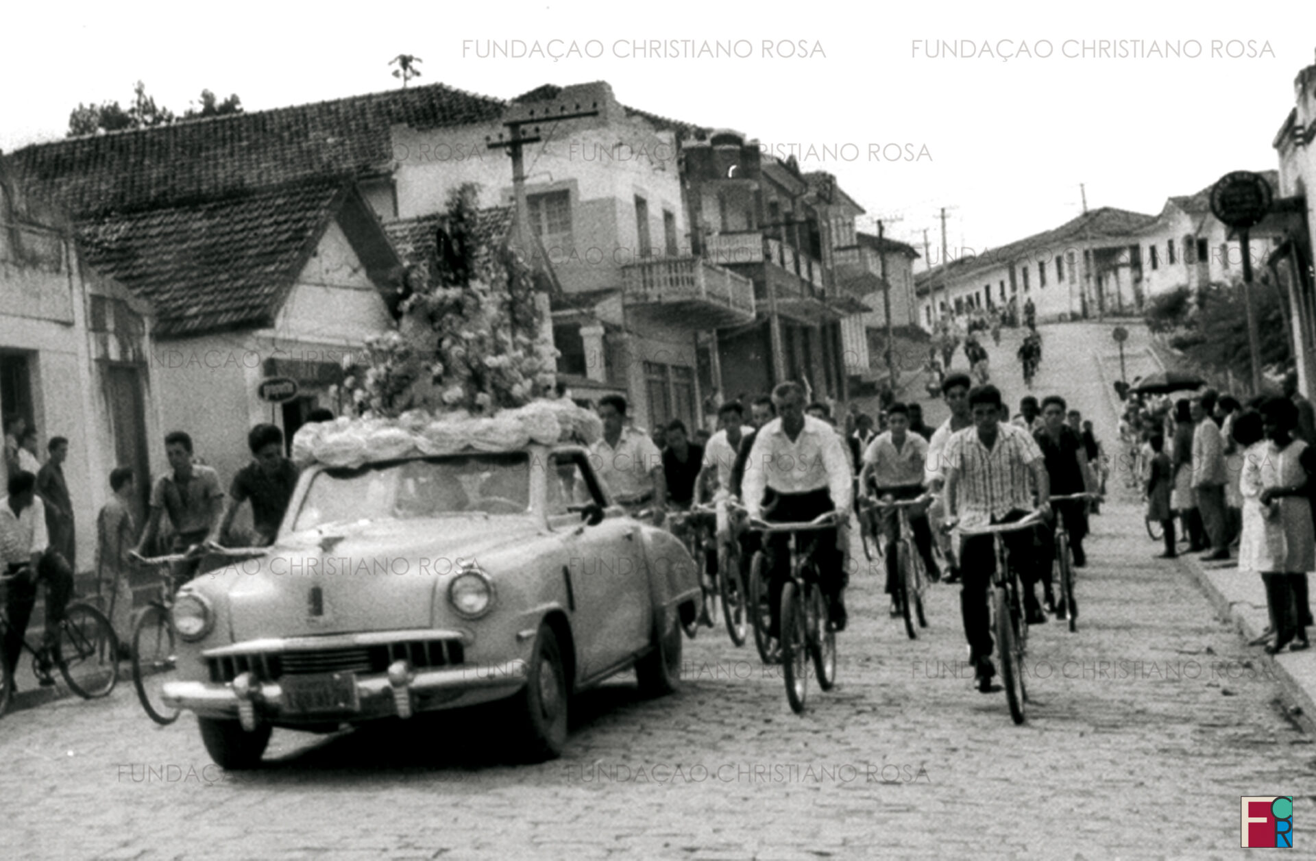 Tradicional Romaria Ciclística Padre Juca, na década de 1960.