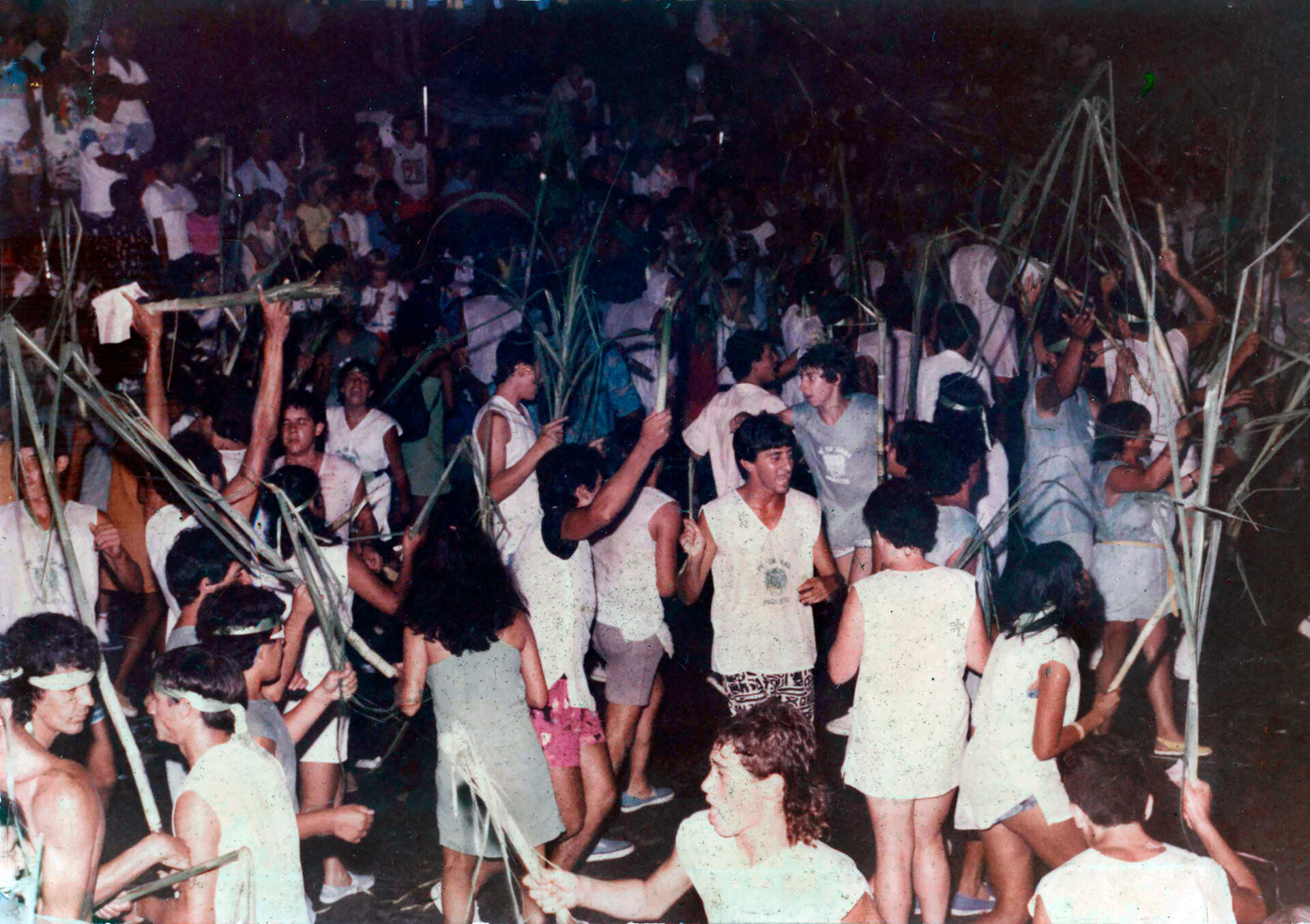 O bloco Pé de Cana no Carnaval de 1985, em Piquete, SP.