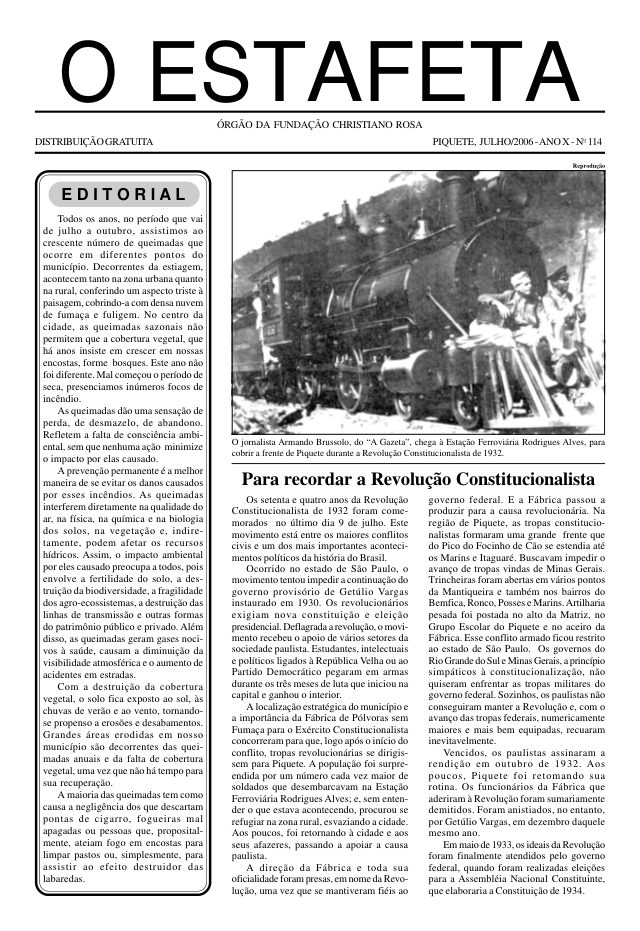 O Estafeta nº 114 — julho de 2006