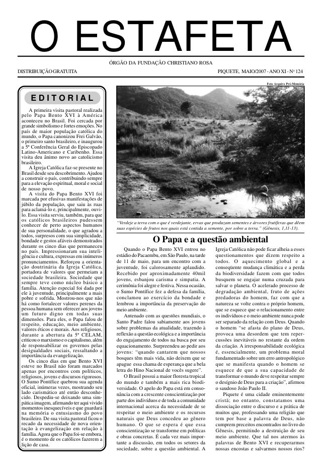 O Estafeta nº 124 — maio de 2007