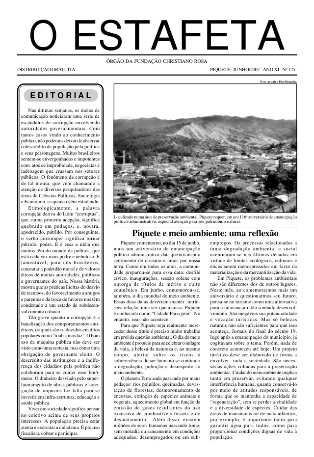 O Estafeta nº 125 — junho de 2007