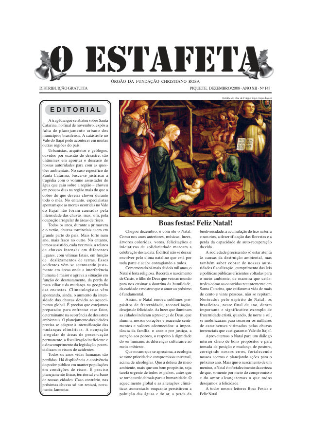 O Estafeta nº 143 — dezembro de 2008