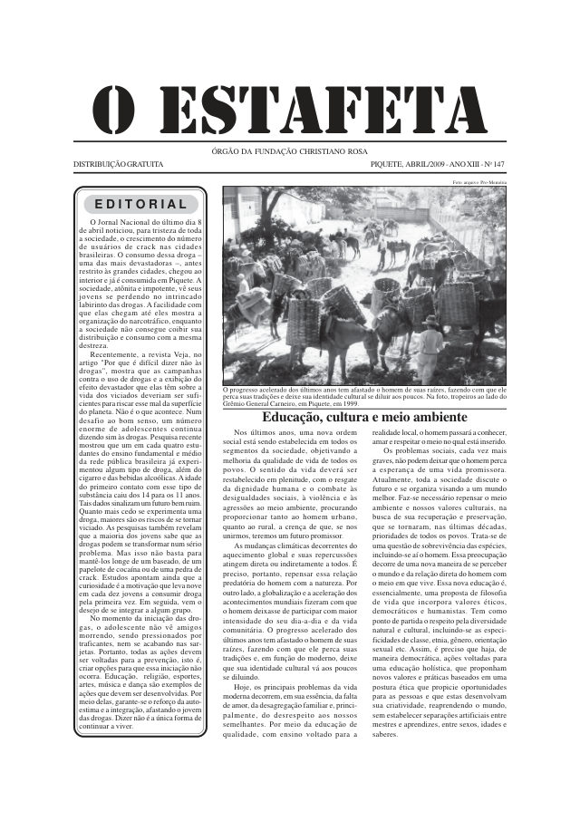 O Estafeta nº 147 — abril de 2009