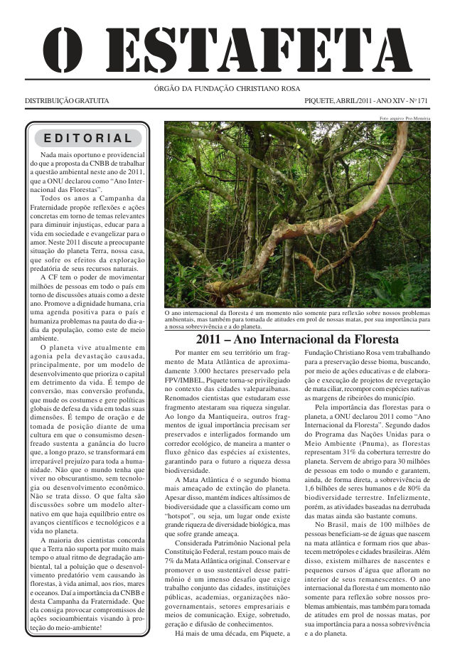 O Estafeta nº 171 — abril de 2011