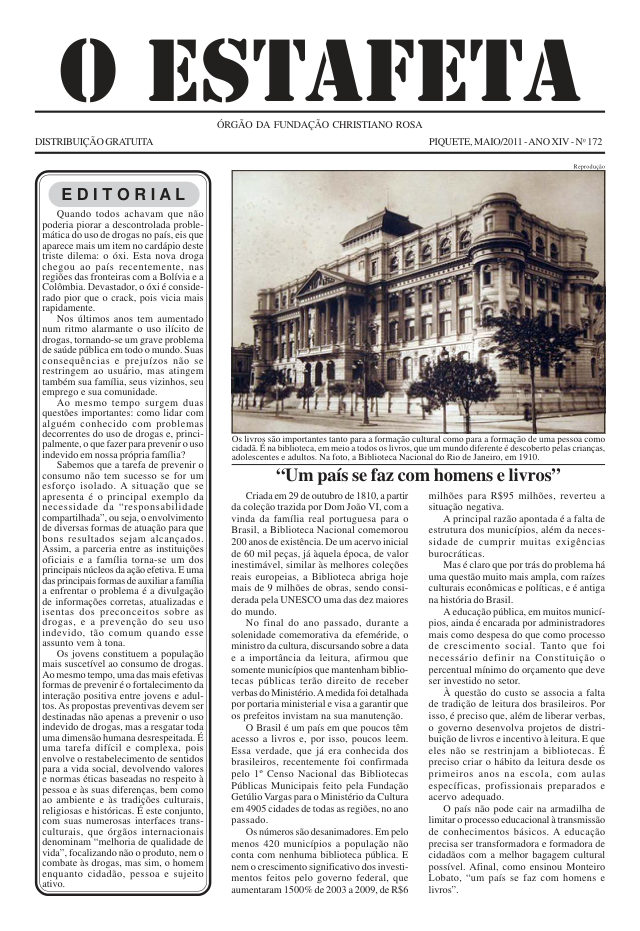 O Estafeta nº 172 — maio de 2011