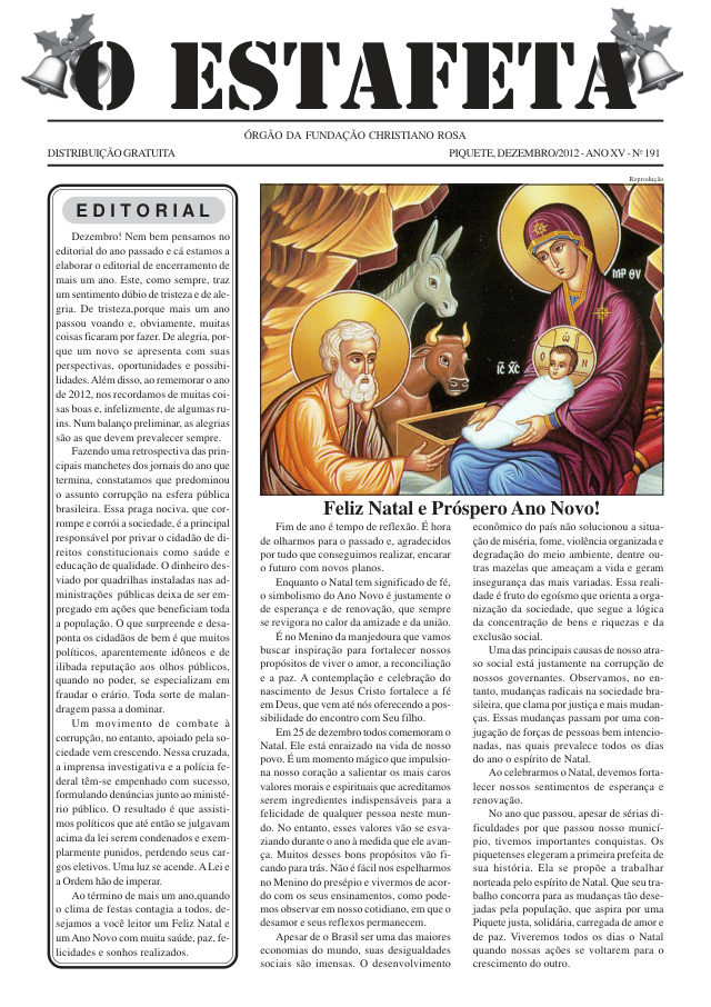 O Estafeta nº 191 — dezembro de 2012