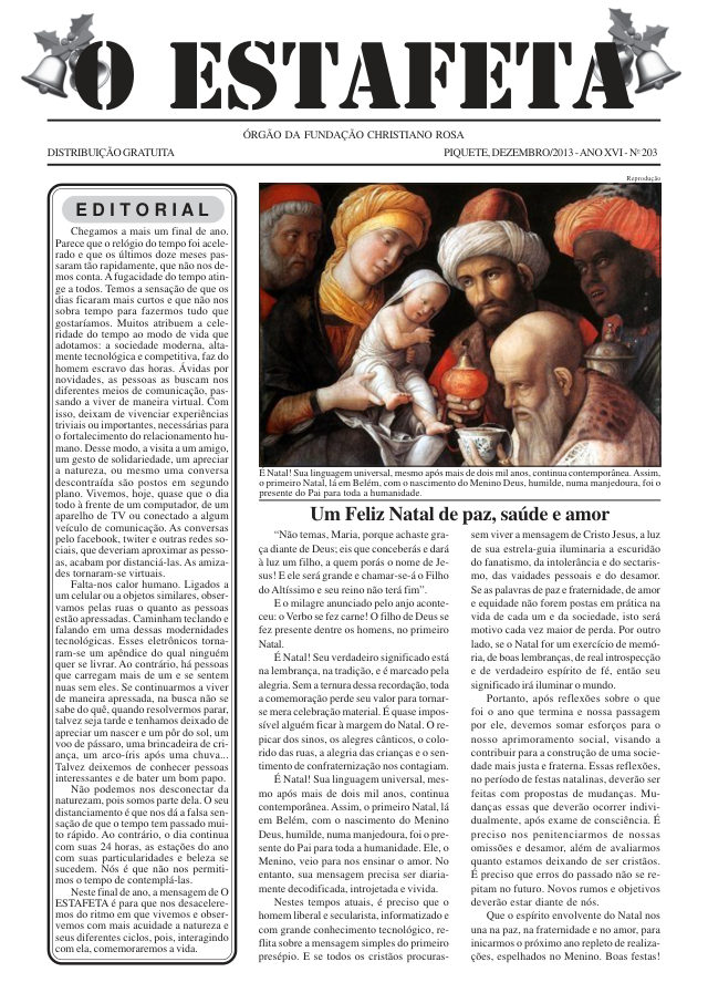 O Estafeta nº 203 — dezembro de 2013