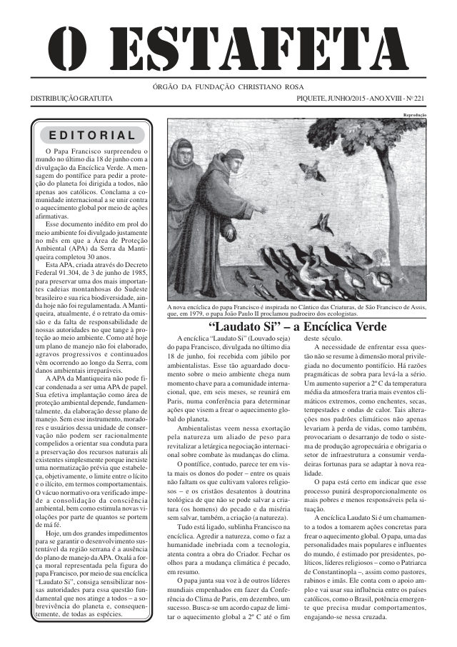 O Estafeta nº 221 — junho de 2015