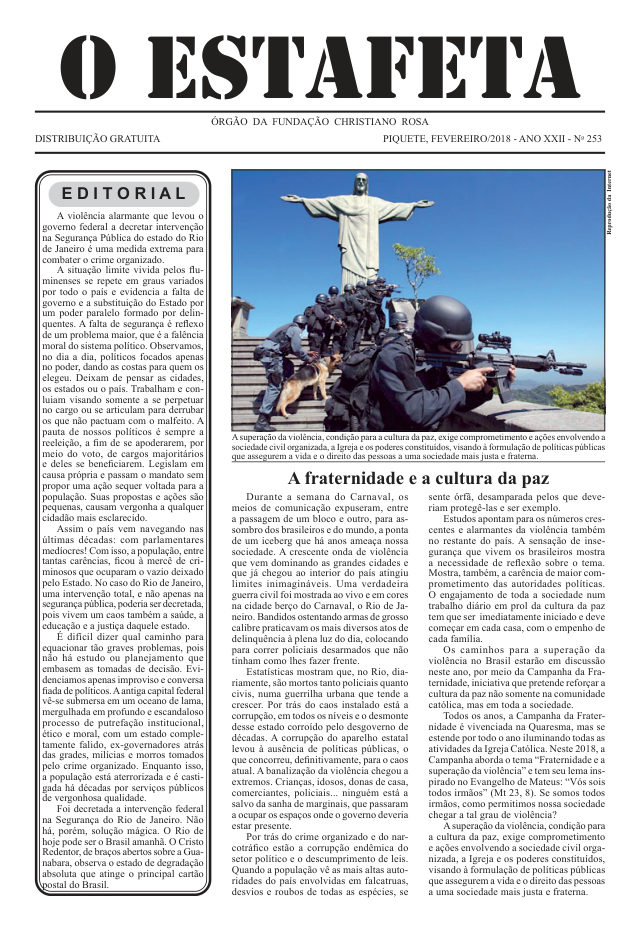O Estafeta nº 253 — fevereiro de 2018