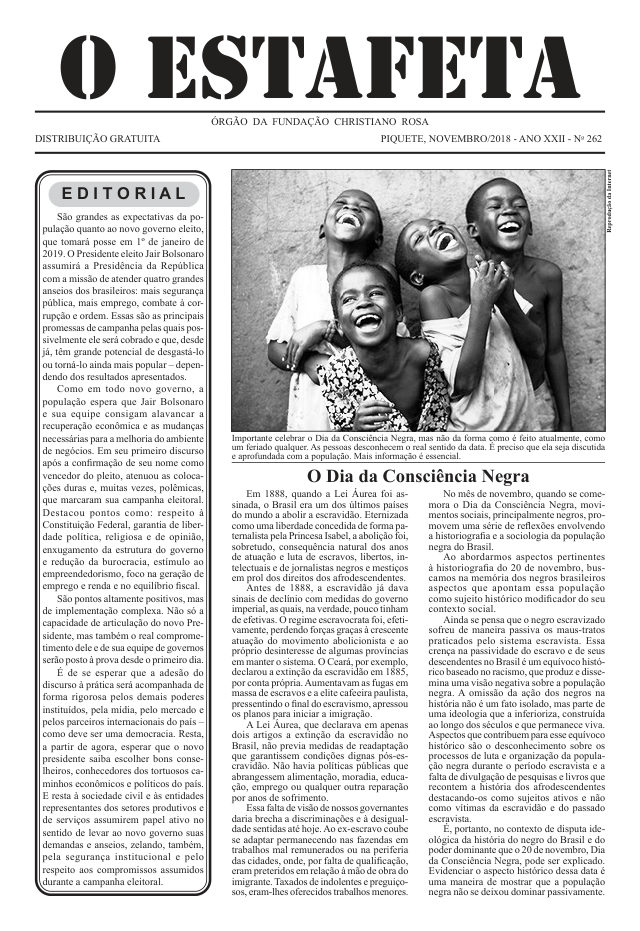O Estafeta nº 262 — novembro de 2018