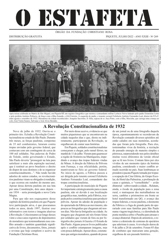 O Estafeta nº 270 — julho de 2019