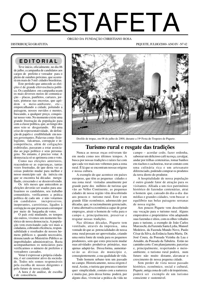 O Estafeta nº 42 — julho de 2000
