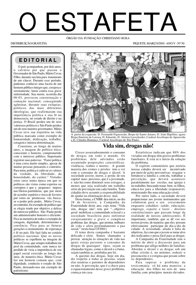 O Estafeta nº 50 — março de 2001