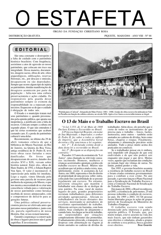 O Estafeta nº 88 — maio de 2004