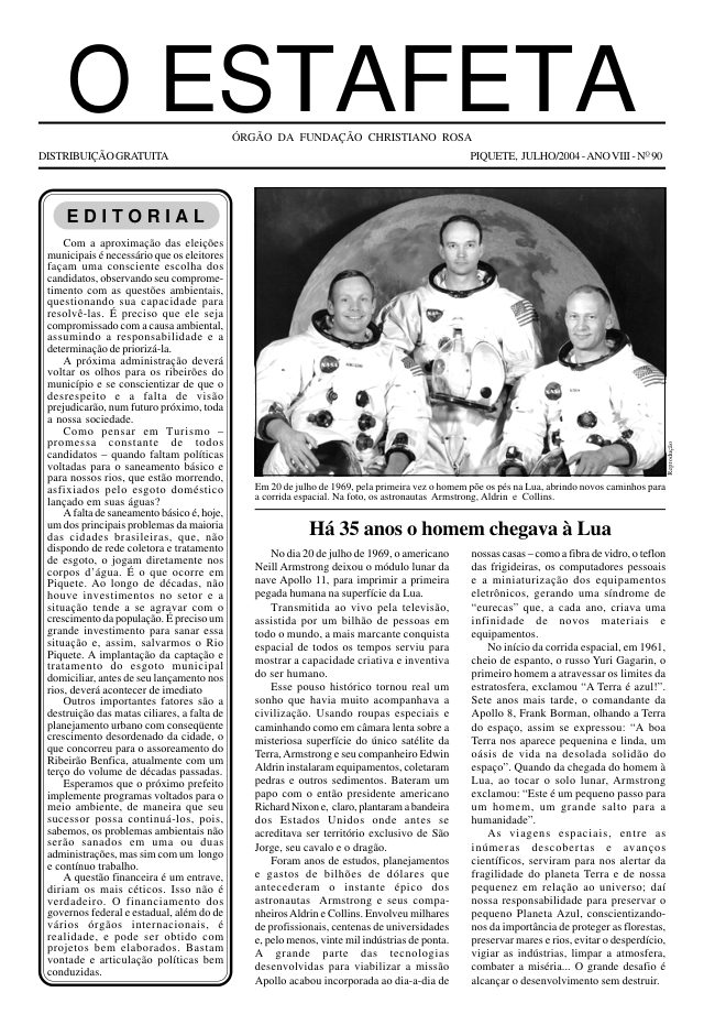 O Estafeta nº 90 — julho de 2004